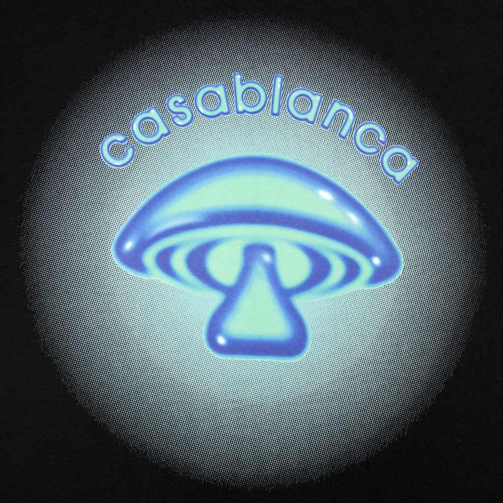 Casablanca Airbrush Mushroom Logo T-Shirt Black