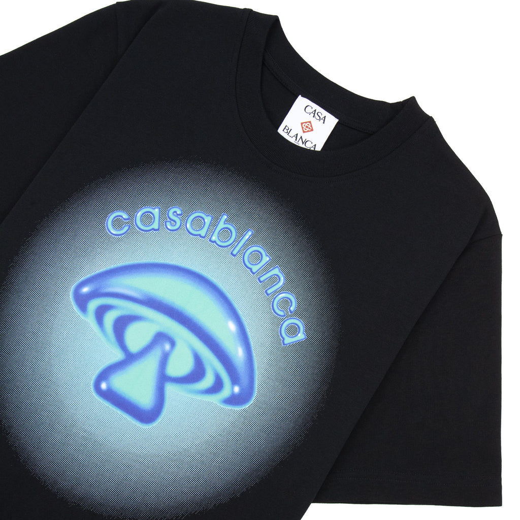 Casablanca Airbrush Mushroom Logo T-Shirt Black