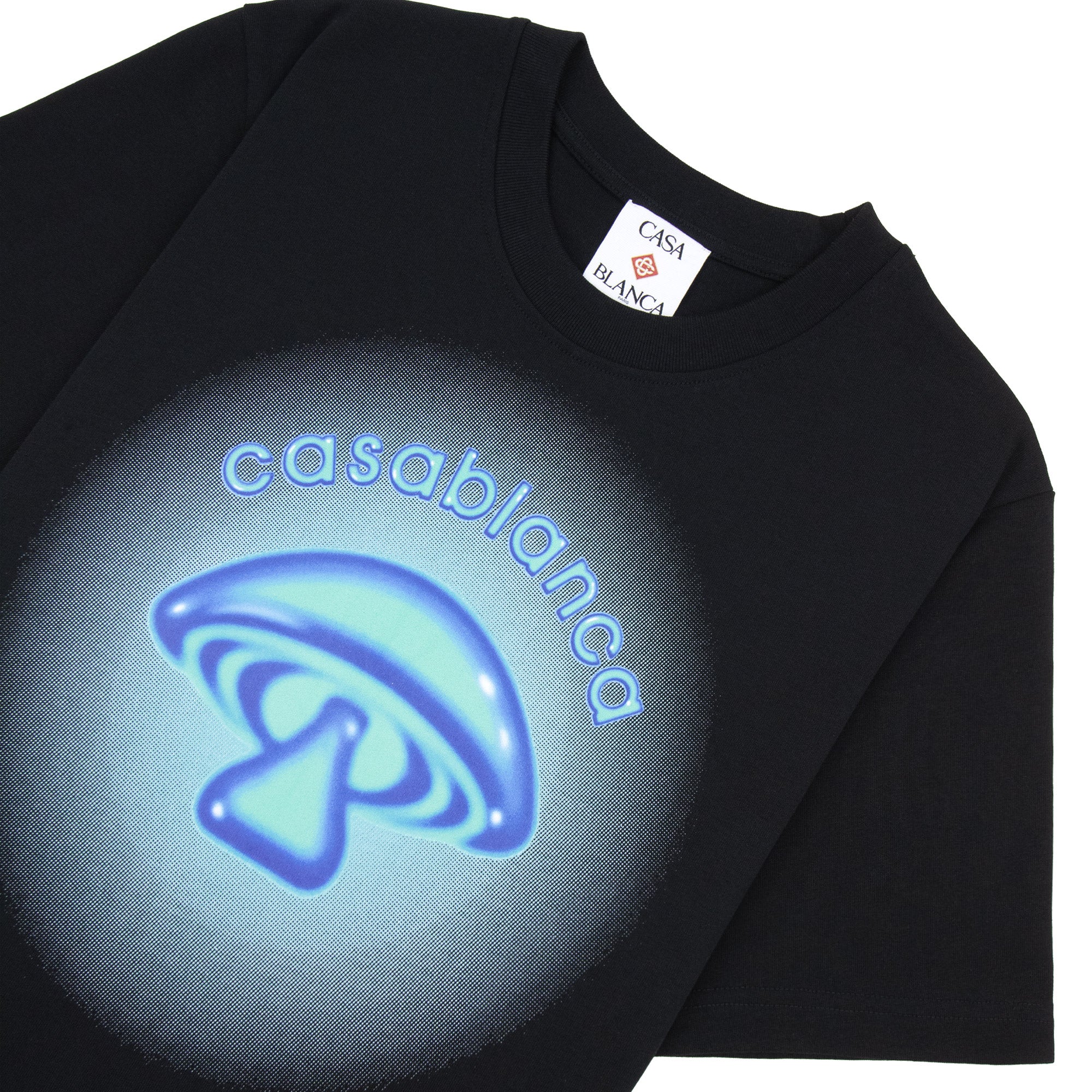 Casablanca Airbrush Mushroom Logo T-Shirt Black
