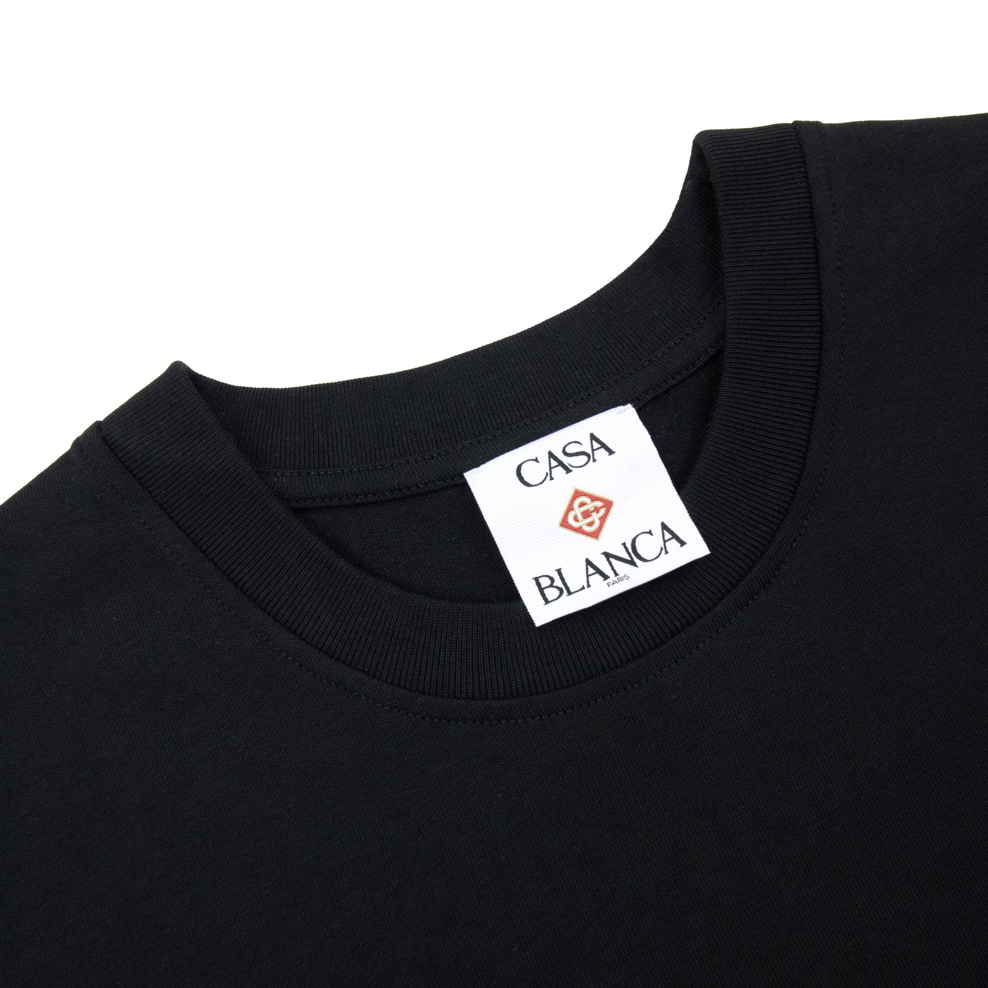 Casablanca Hotel Emblem Short Sleeve T-Shirt Black