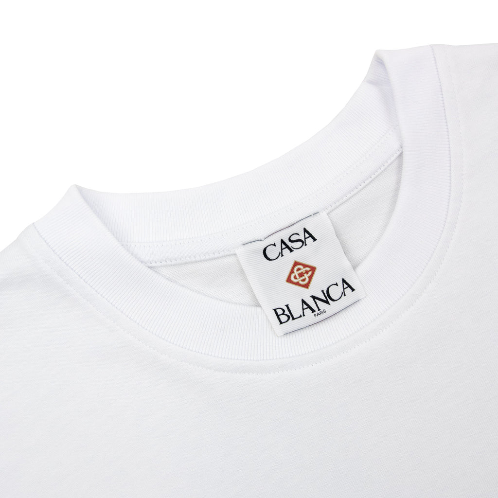 Casablanca Hotel Emblem Short Sleeve T-Shirt White