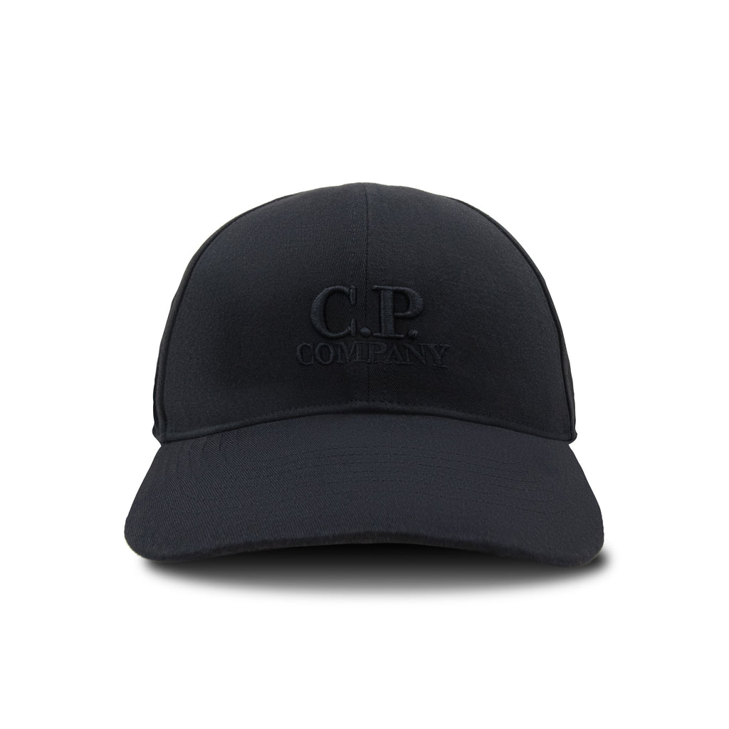 Cp Company Embroidered Logo Cap Black 999
