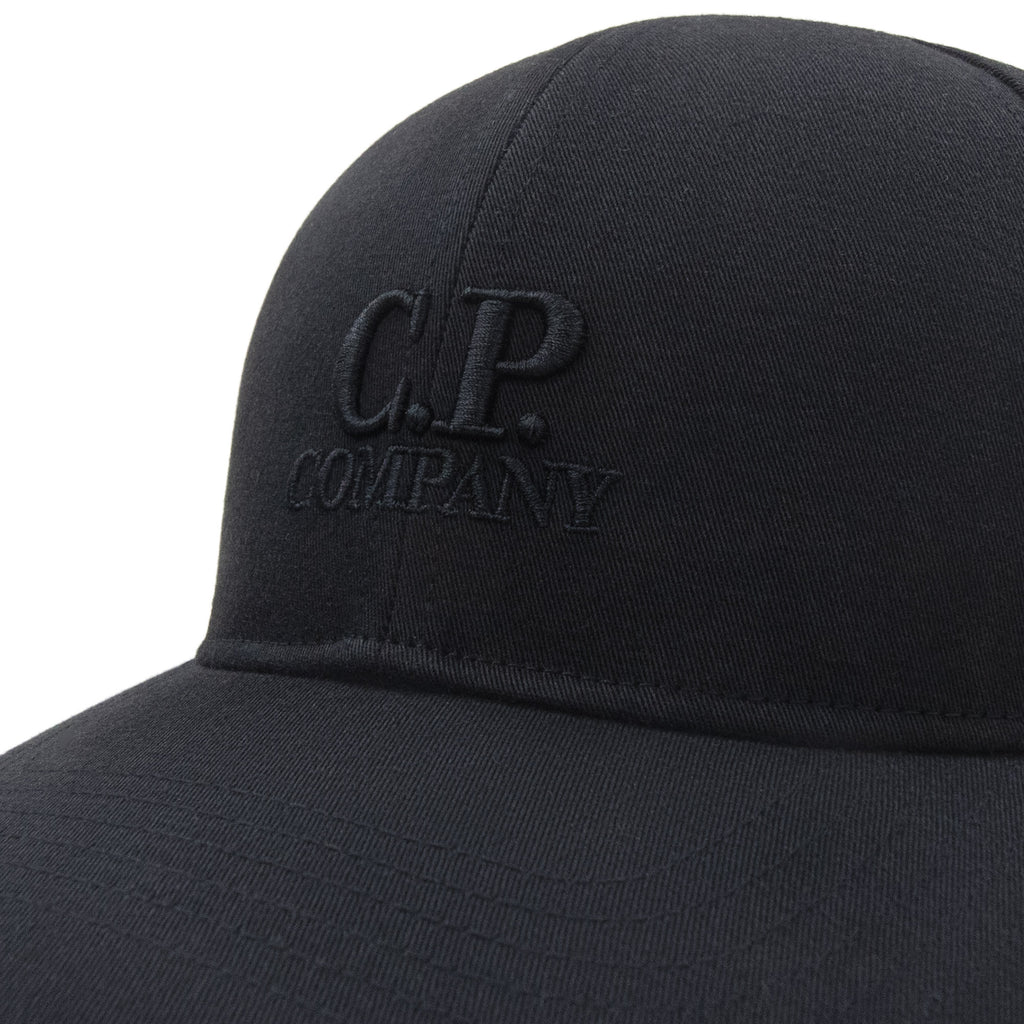 Cp Company Embroidered Logo Cap Black 999