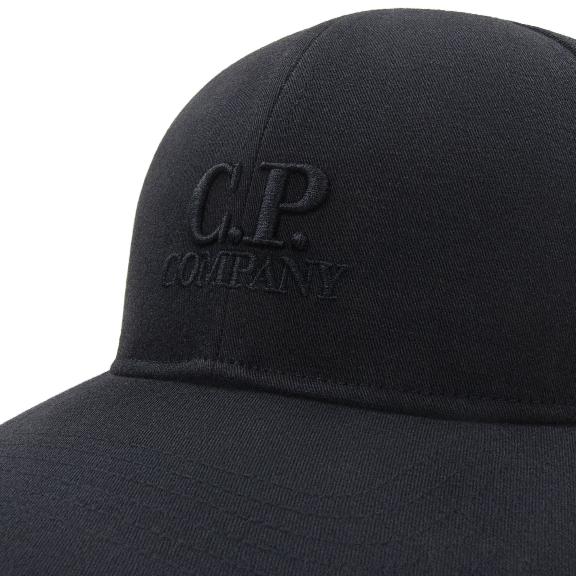 Cp Company Embroidered Logo Cap Black 999