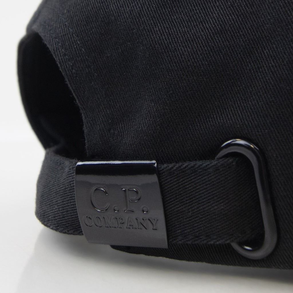 Cp Company Embroidered Logo Cap Black 999