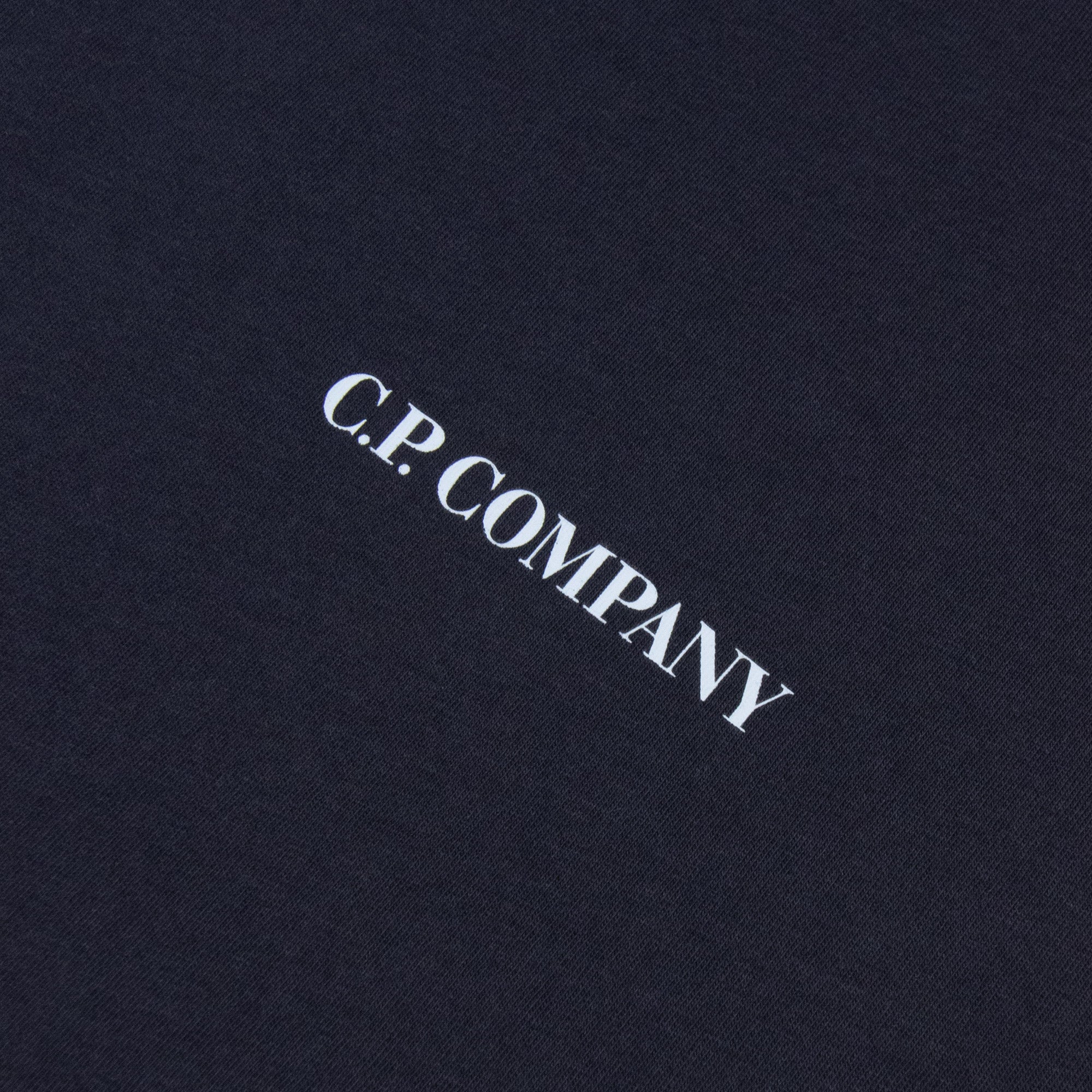 Cp Company 30/1 Jersey Short Sleeve Logo T-Shirt Navy 888