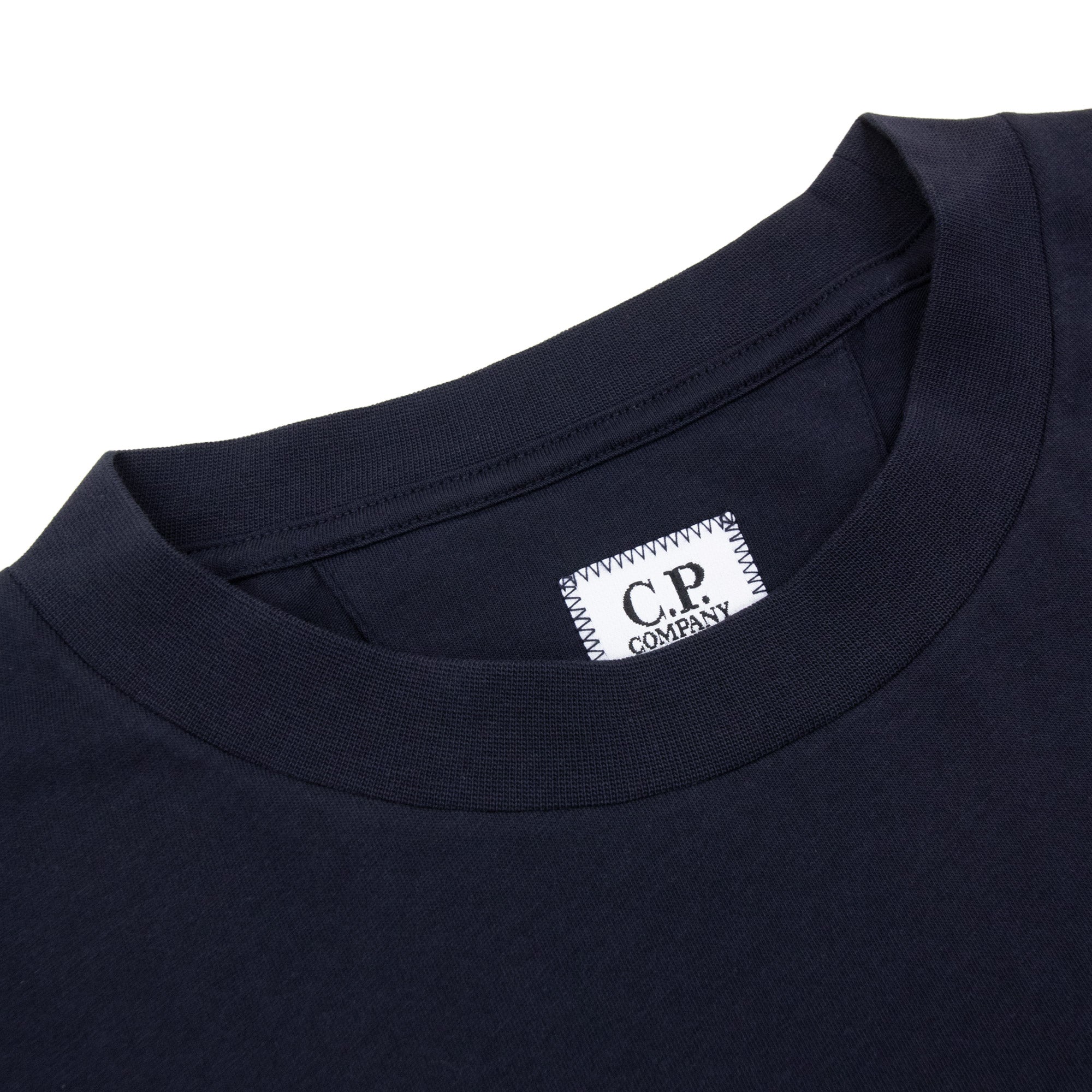 Cp Company 30/1 Jersey Short Sleeve Logo T-Shirt Navy 888