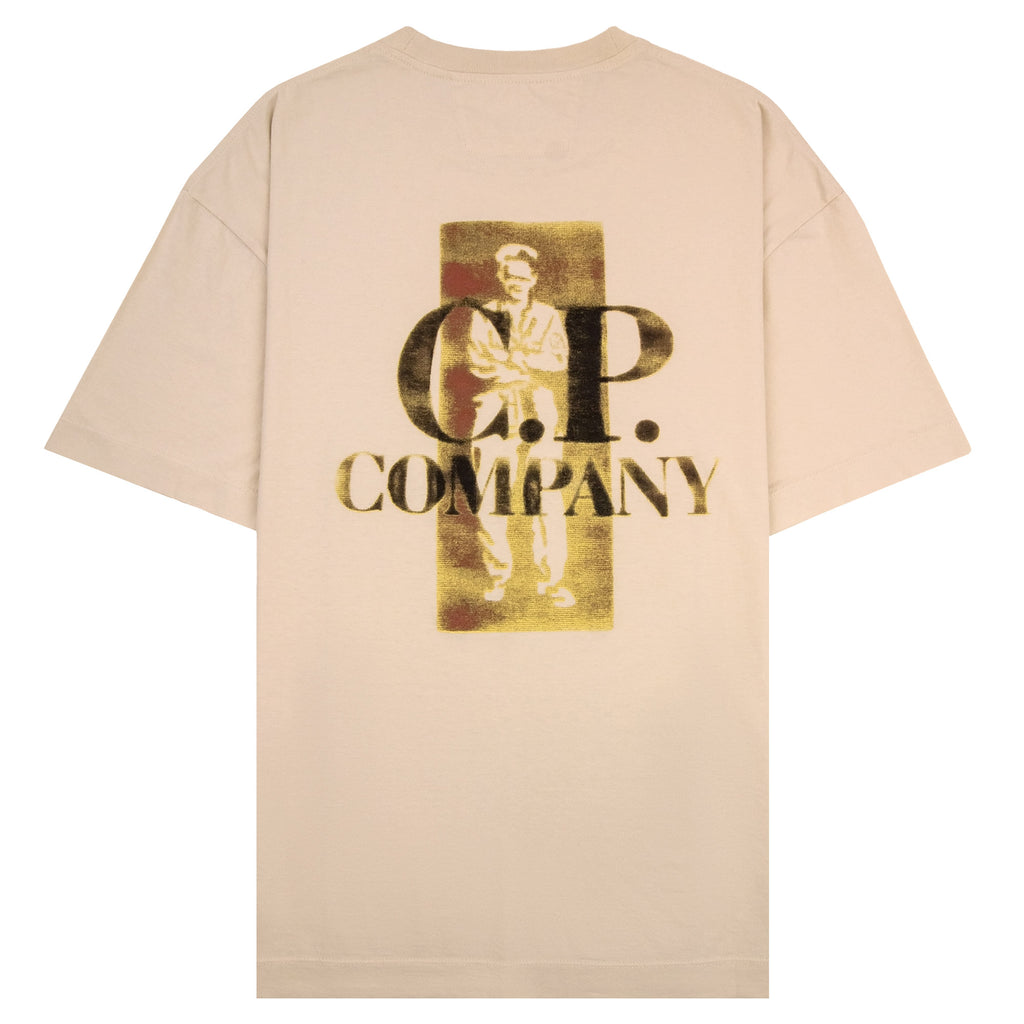 Cp Company 30/1 Jersey Comfort Logo T-Shirt FROZEN DEW 114
