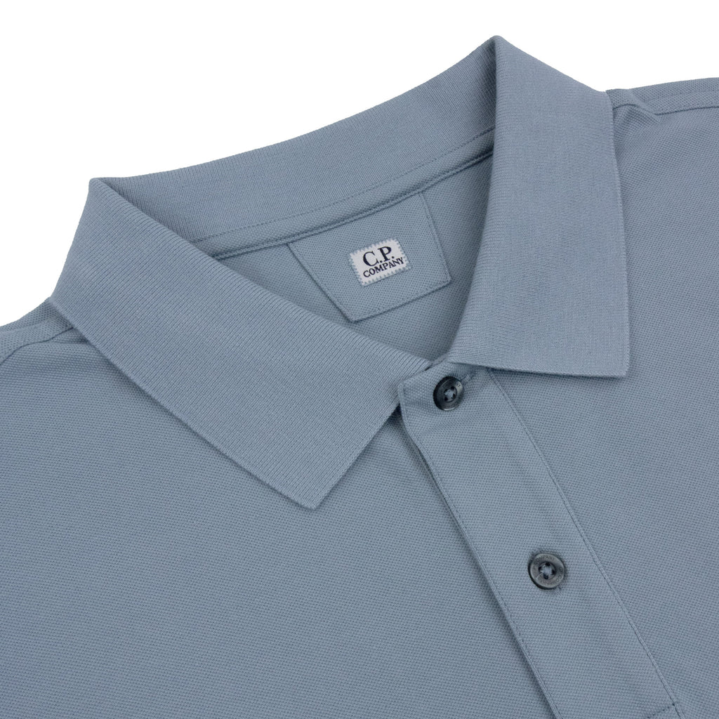 Cp Company Stretch Piquet Short Sleeve Polo BLUE 809