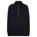 Cp Company Diagonal Raised Fleece Half Zip Lens Sweatshirt Black 999
