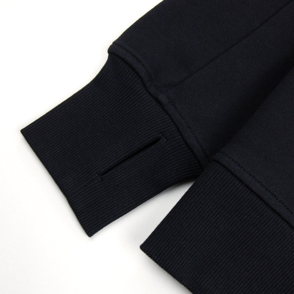 Cp Company Diagonal Raised Fleece Half Zip Lens Sweatshirt Black 999