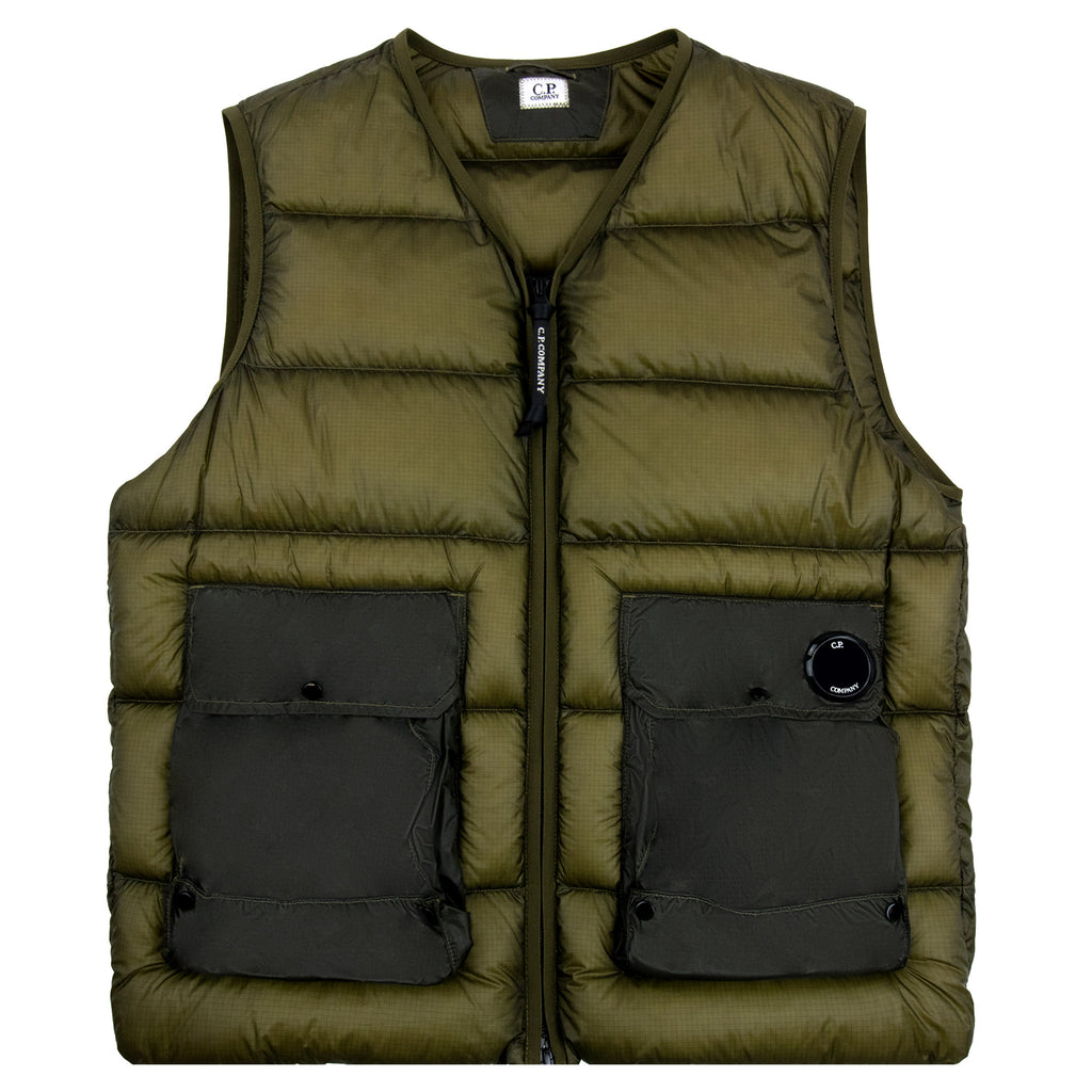 CP Company DD Shell Down Lens Vest BUTTERNUT 653