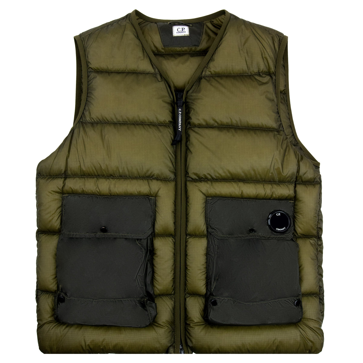 CP Company DD Shell Down Lens Vest BUTTERNUT 653