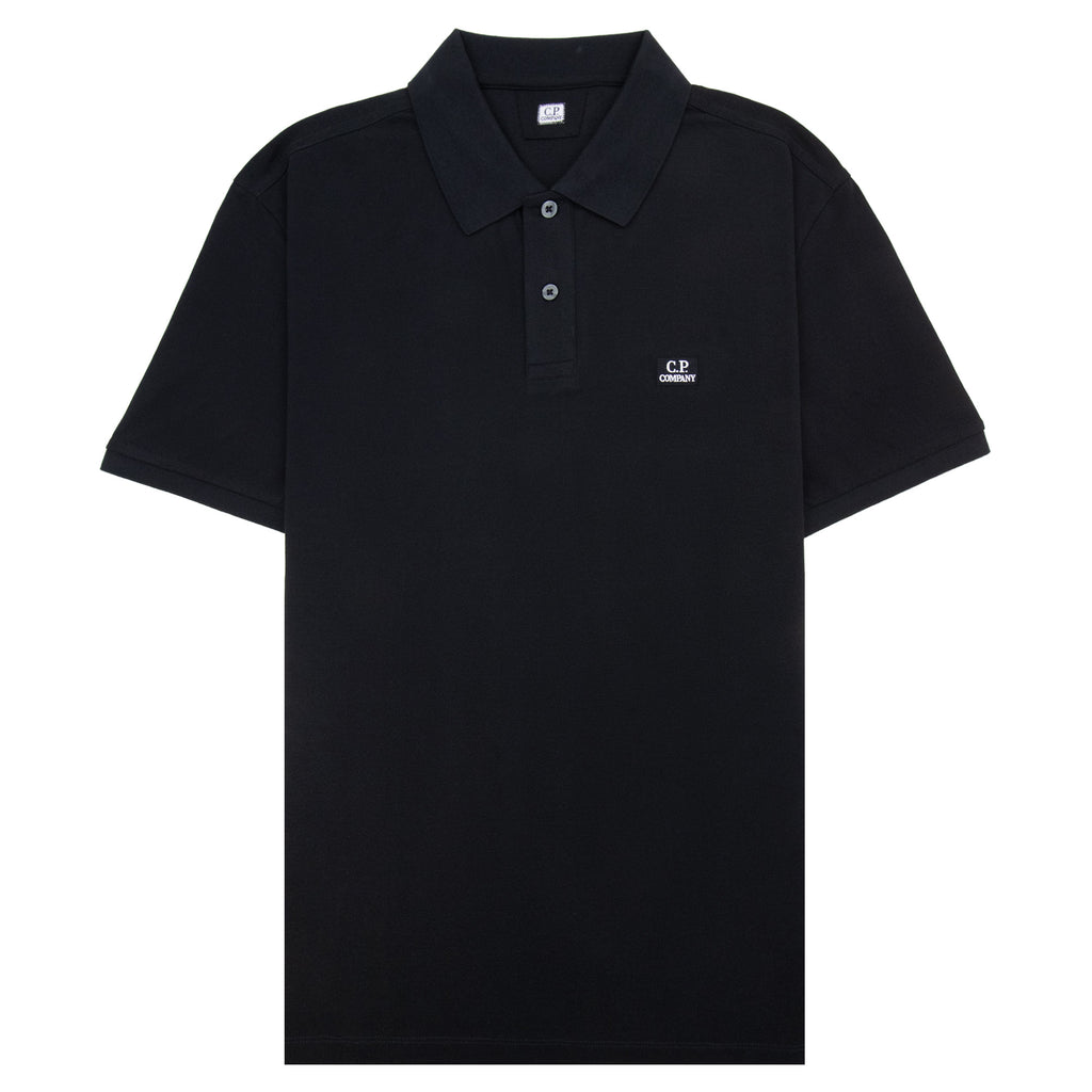 Cp Company Stretch Piquet Short Sleeve Polo Black 999