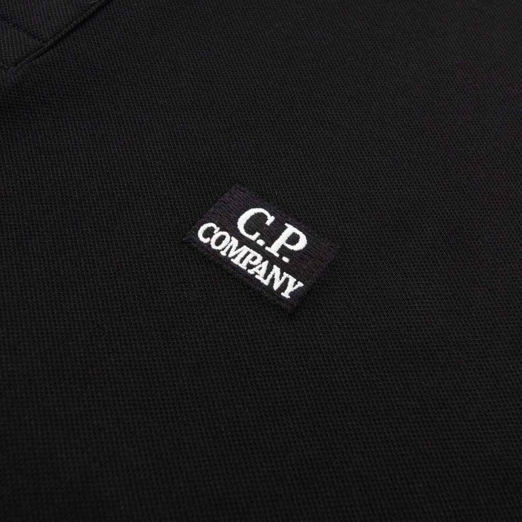 Cp Company Stretch Piquet Short Sleeve Polo Black 999
