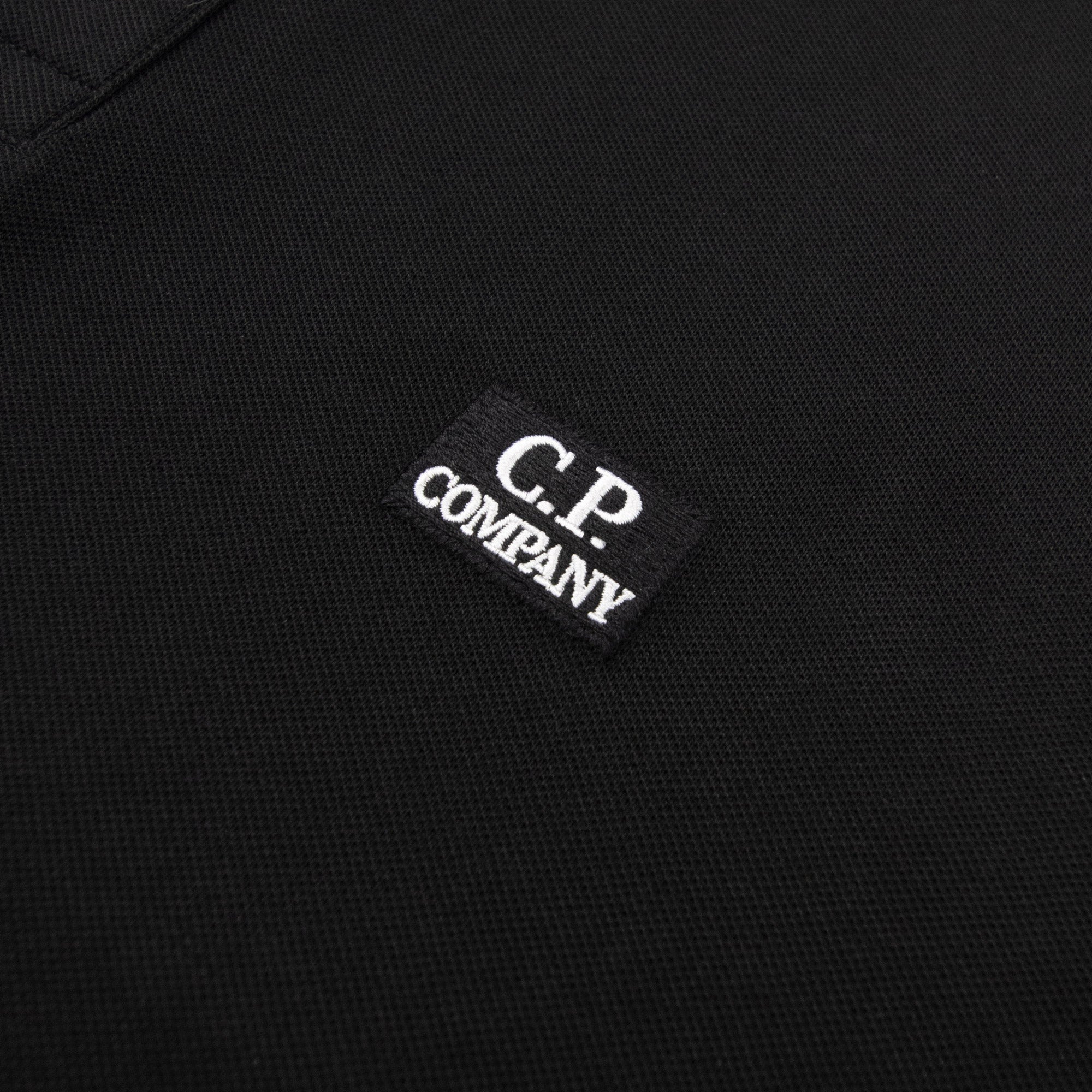 Cp Company Stretch Piquet Short Sleeve Polo Black 999