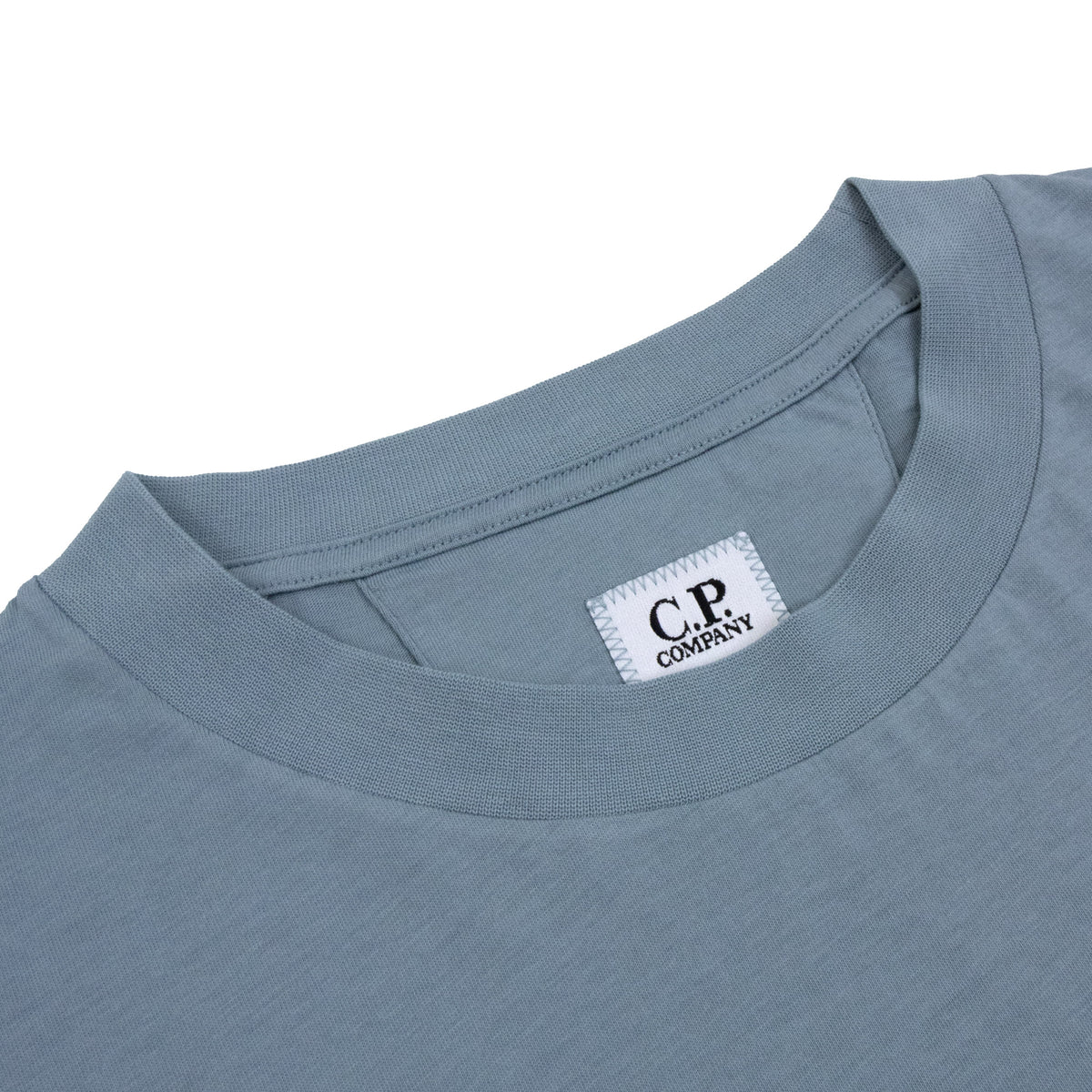 Cp Company 30/1 Jersey Short Sleeve Logo T-Shirt Blue 809