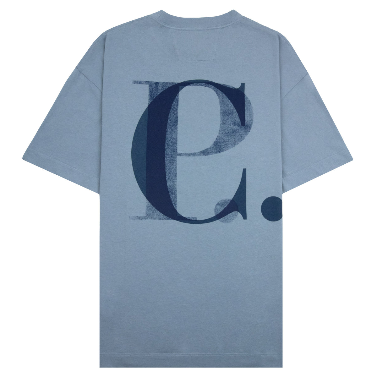 Cp Company 30/1 Jersey Short Sleeve Logo T-Shirt Blue 809
