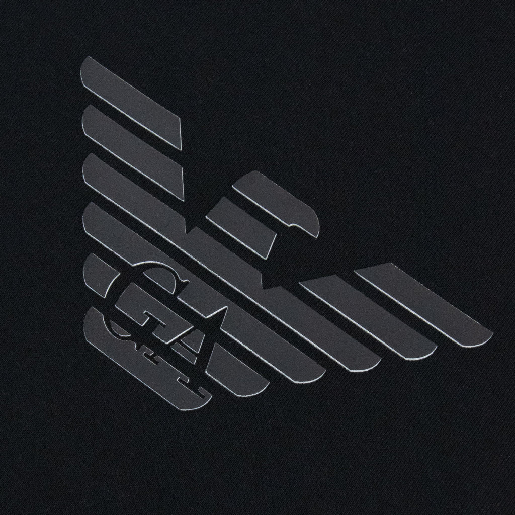 Emporio Armani Eagle Logo Double Jersey Sweatshirt Black