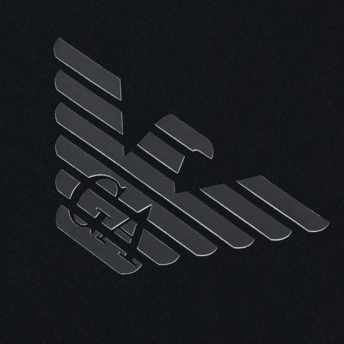 Emporio Armani Eagle Logo Double Jersey Sweatshirt Black