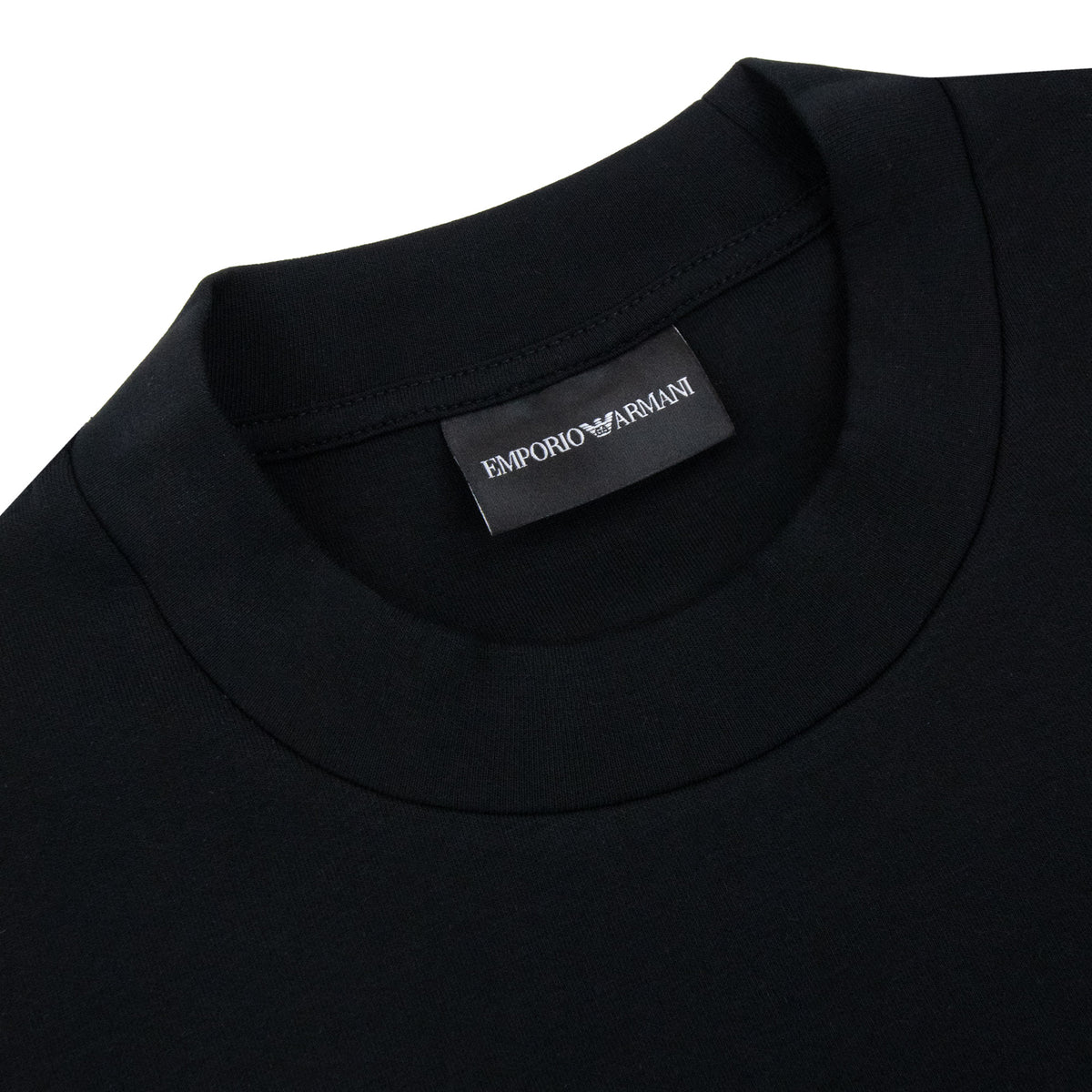 Emporio Armani Eagle Logo Double Jersey Sweatshirt Black