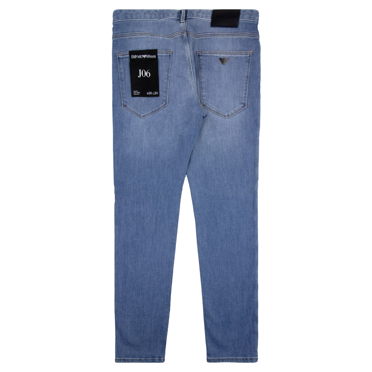 Emporio Armani J06 Slim Fit Low Waist Tight Leg Jean Light Blue