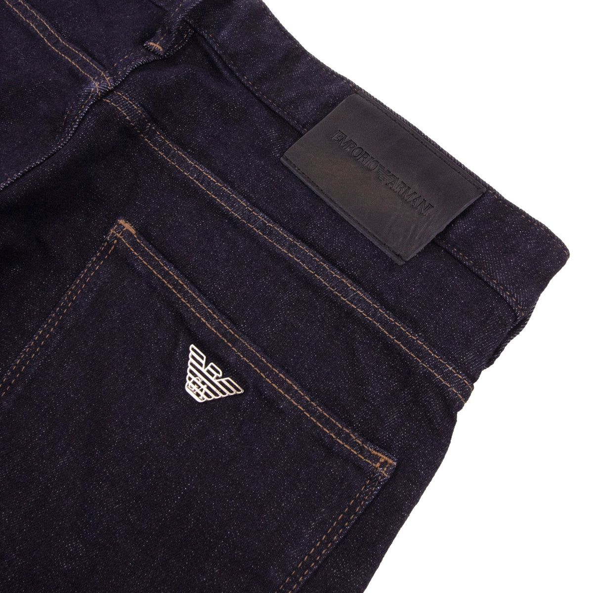 Emporio Armani J06 Slim Fit Low Waist Thight Leg Jean Blue Denim