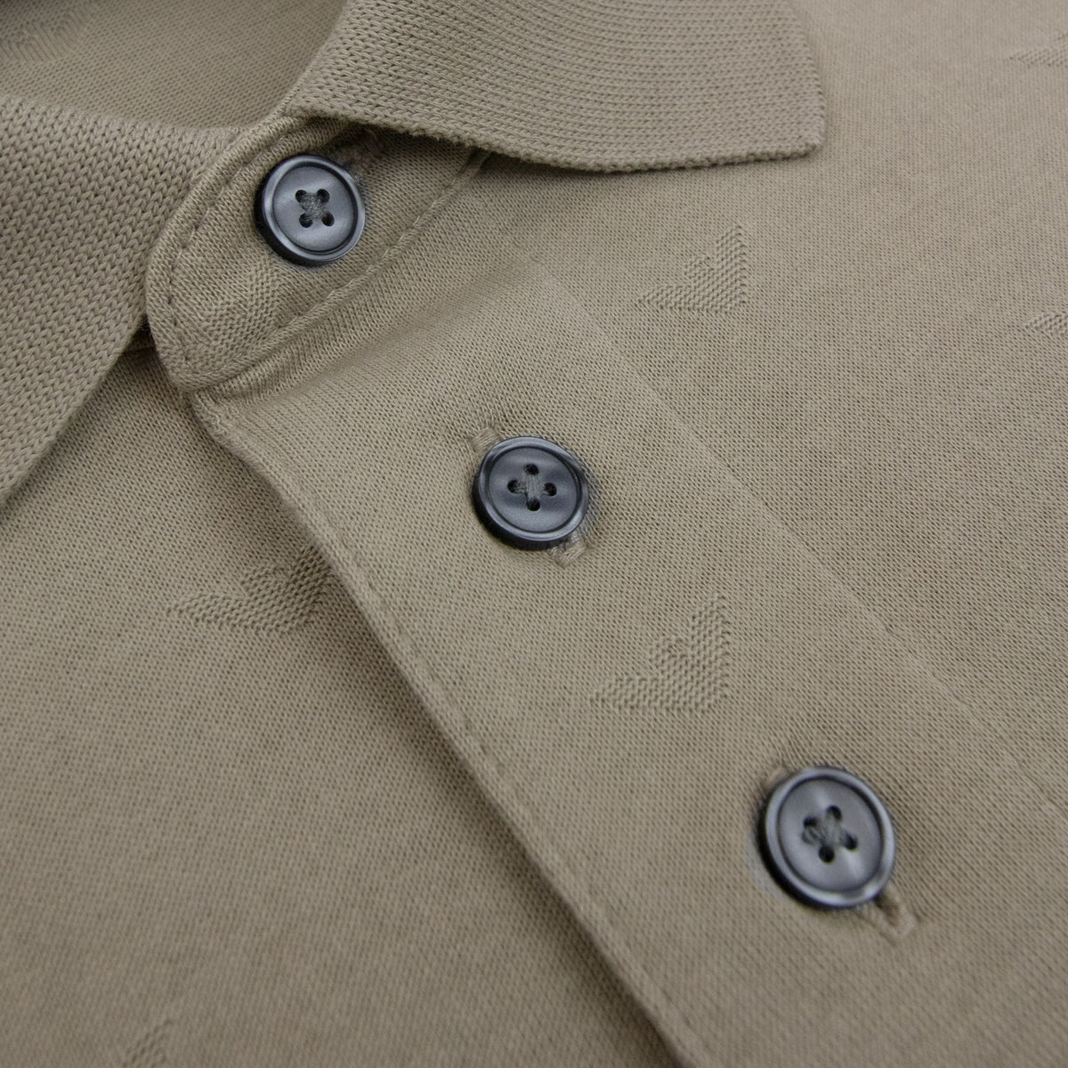 Emporio Armani All Over Micro Eagle Polo Beige