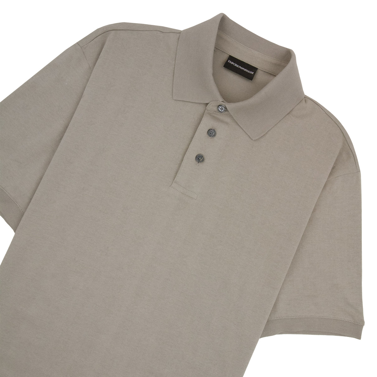 Emporio Armani All Over Micro Eagle Polo Beige