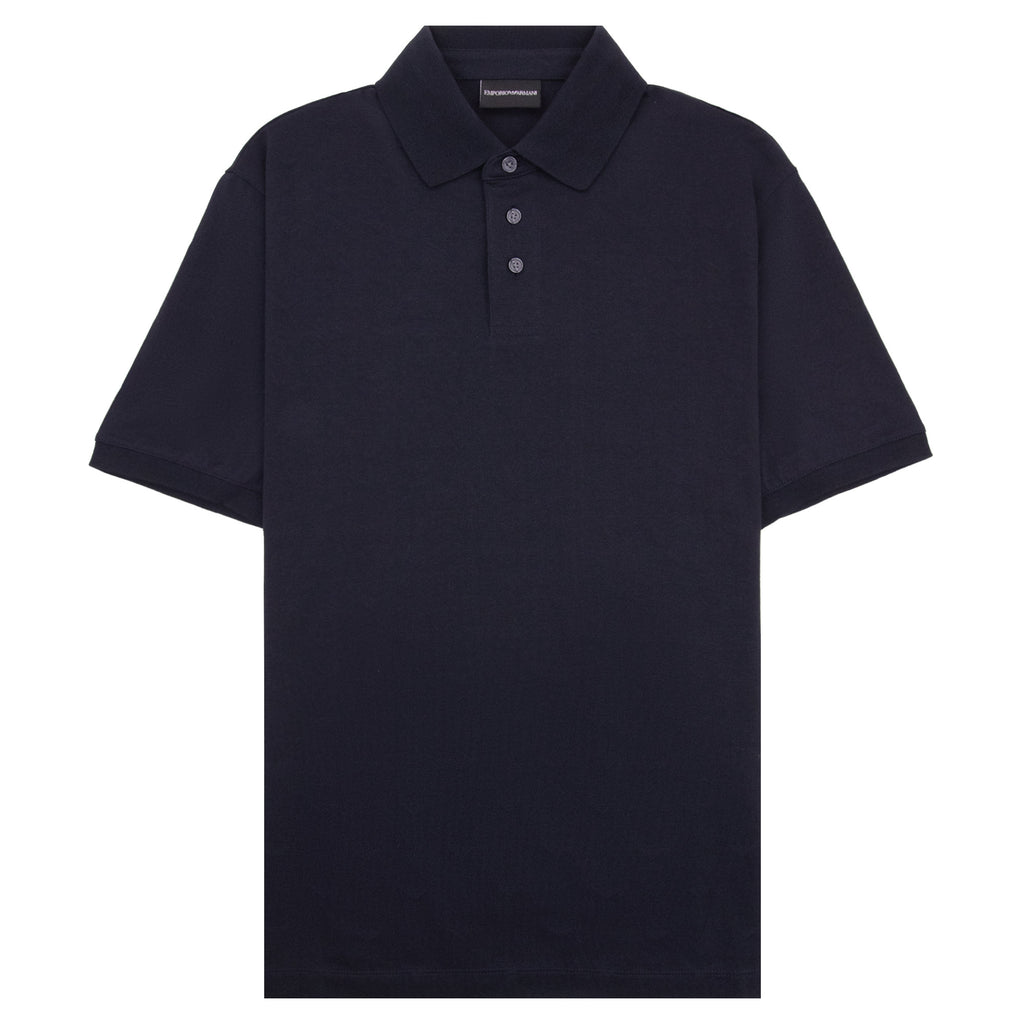 Emporio Armani All Over Micro Eagle Polo Navy