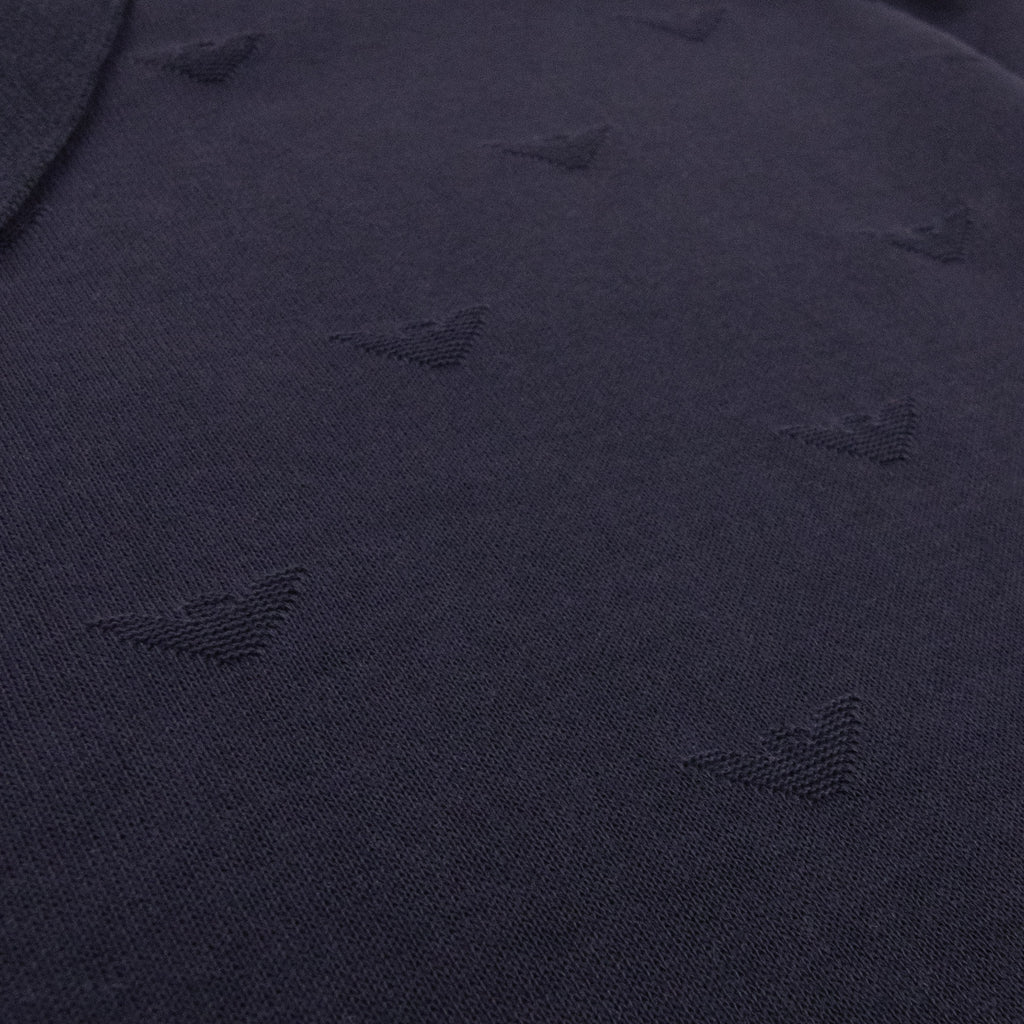 Emporio Armani All Over Micro Eagle Polo Navy