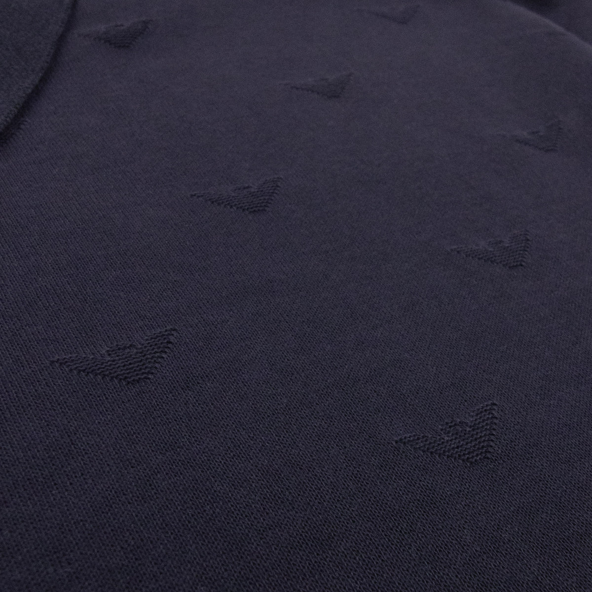 Emporio Armani All Over Micro Eagle Polo Navy