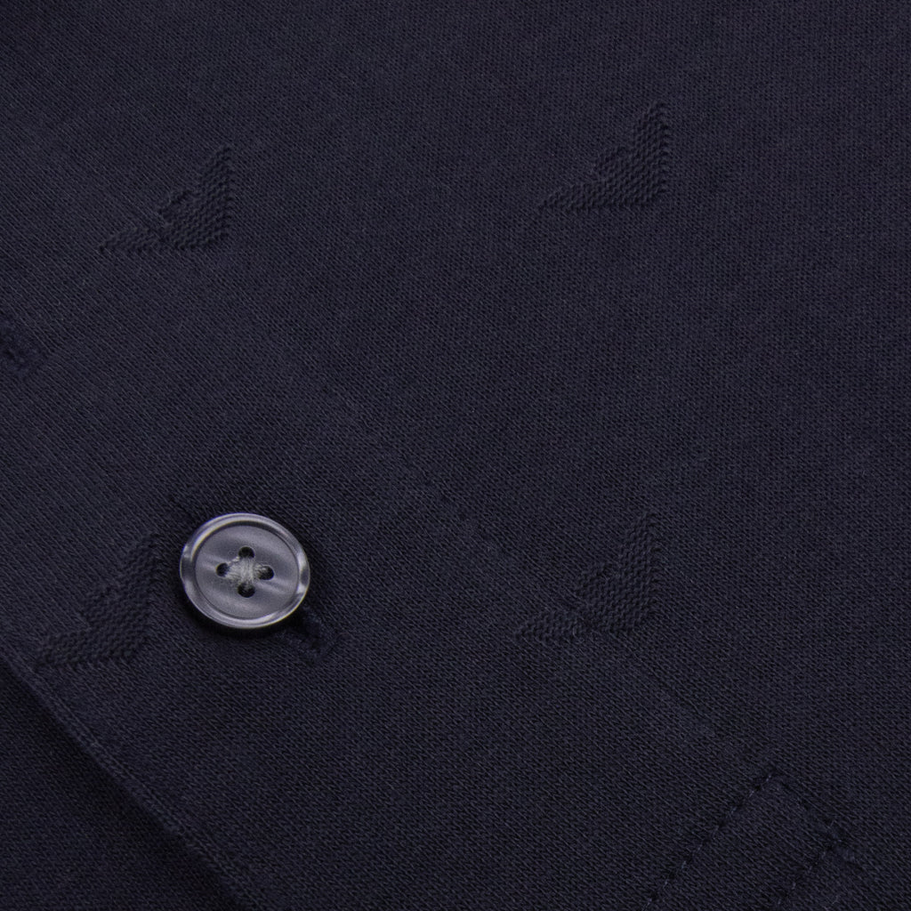 Emporio Armani All Over Micro Eagle Polo Navy