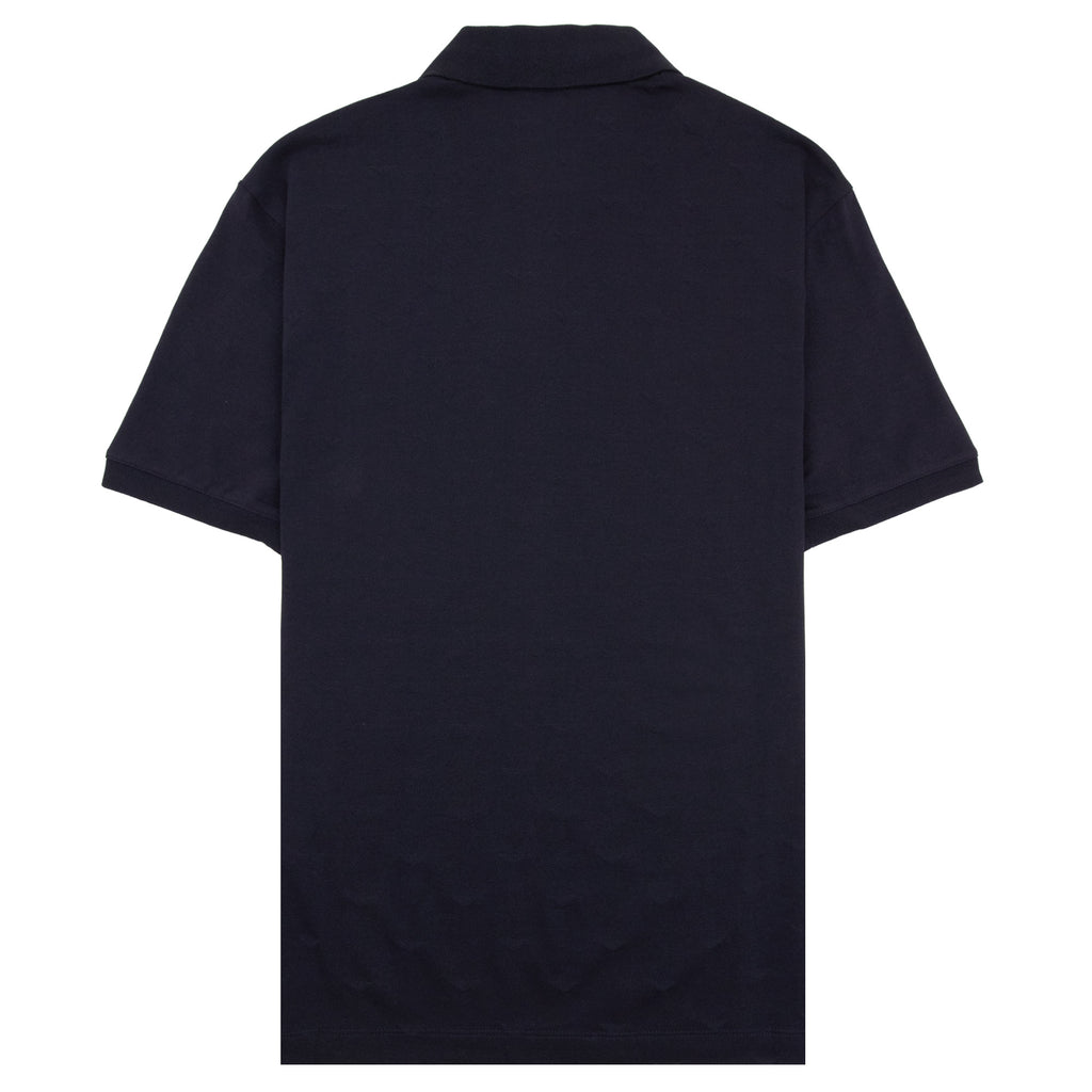 Emporio Armani All Over Micro Eagle Polo Navy