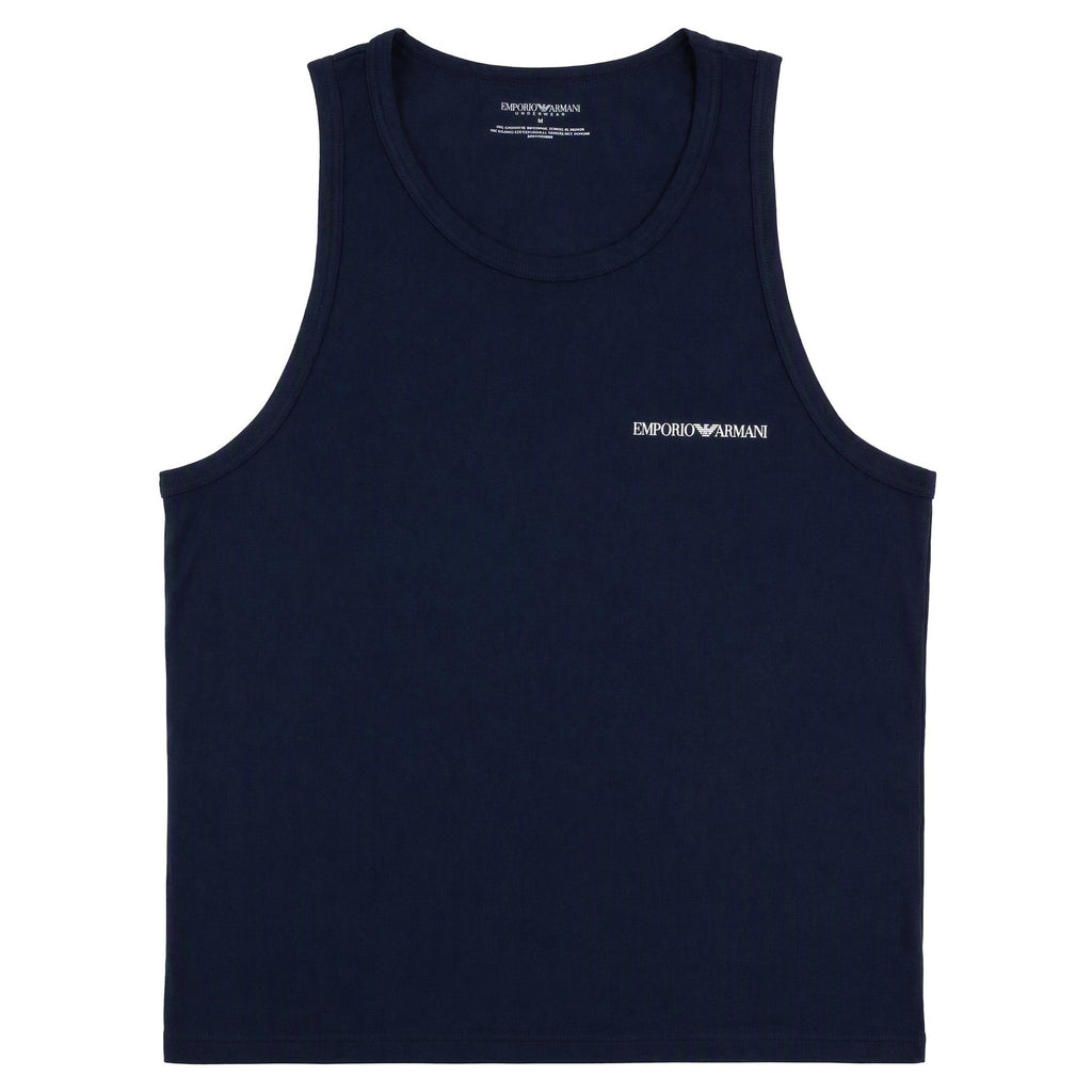 Emporio Armani Small Logo Tank Top MARINE
