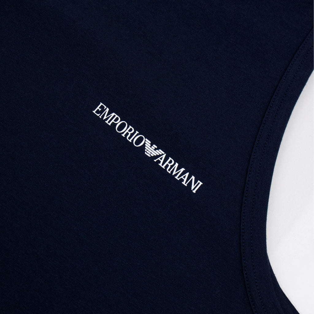 Emporio Armani Small Logo Tank Top MARINE