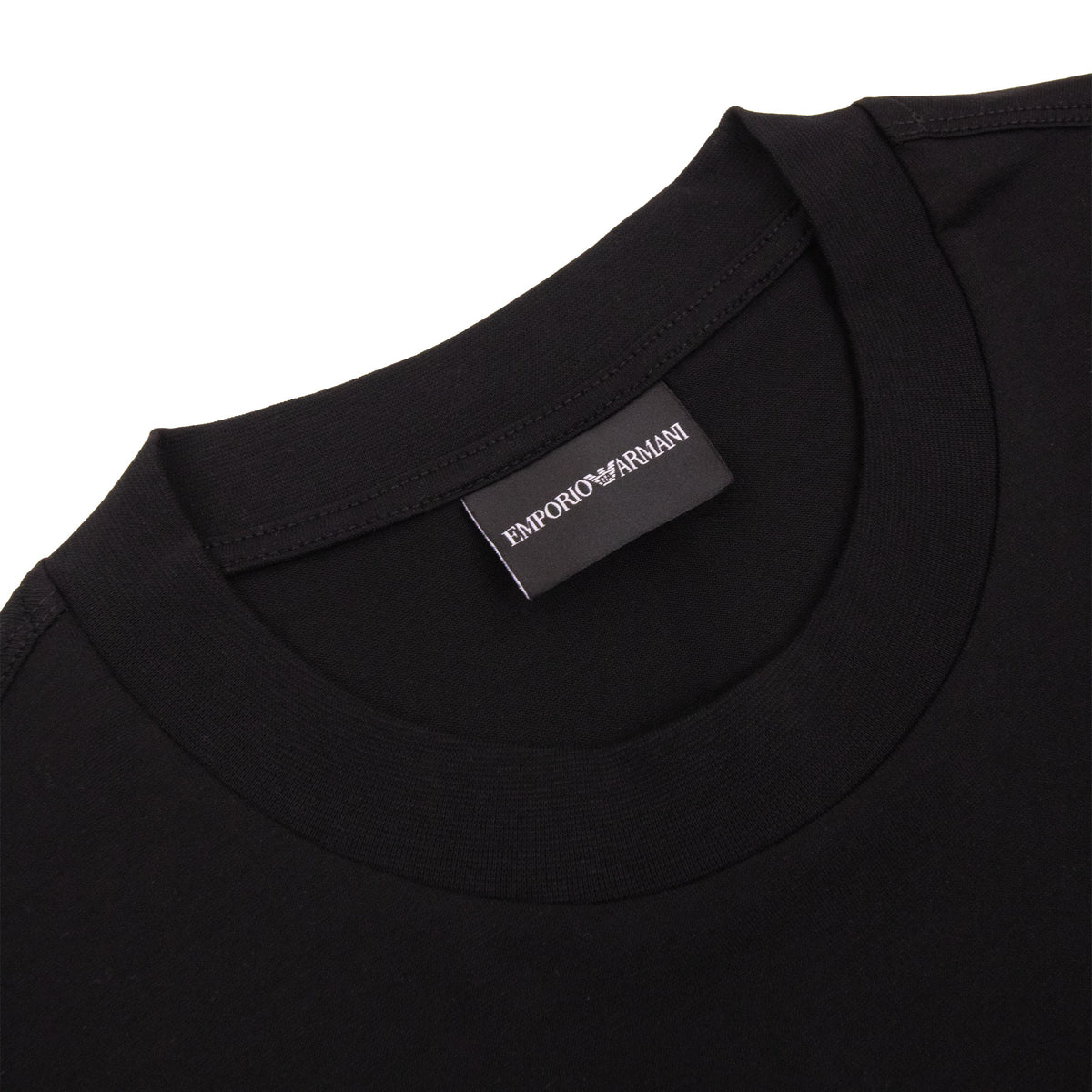 Emporio Armani Graphic Embroidered Logo T Shirt BLACK