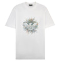 Emporio Armani Graphic Embroidered Logo T Shirt OFF WHITE
