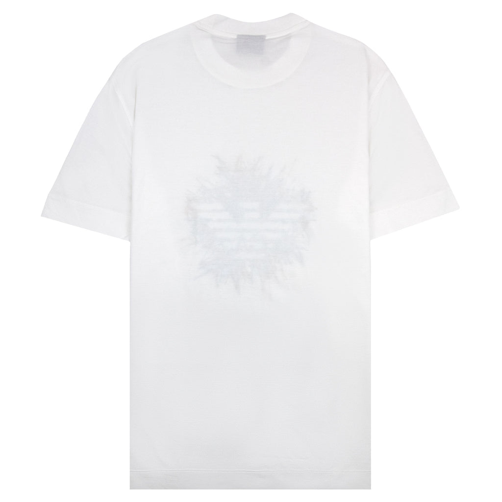 Emporio Armani Graphic Embroidered Logo T Shirt OFF WHITE