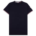 Moncler Tricolour-Trimmed Cotton T-Shirt Navy 778