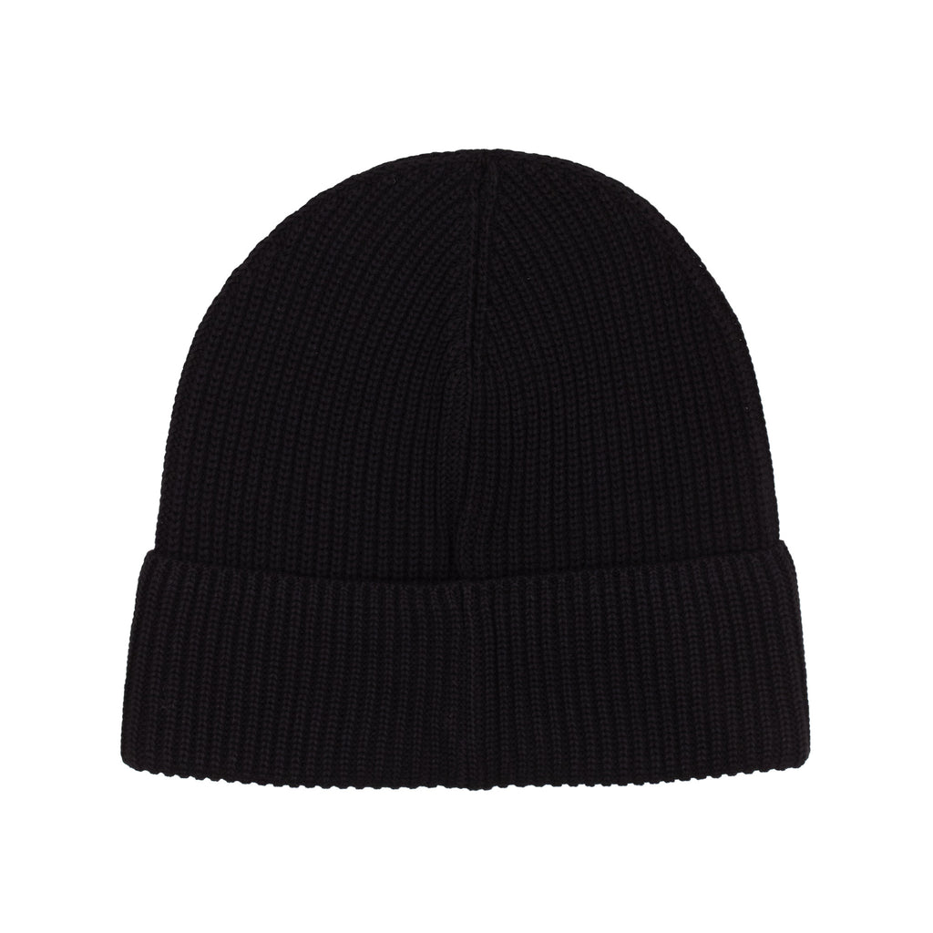 Moncler Logo Cotton Beanie Black 999