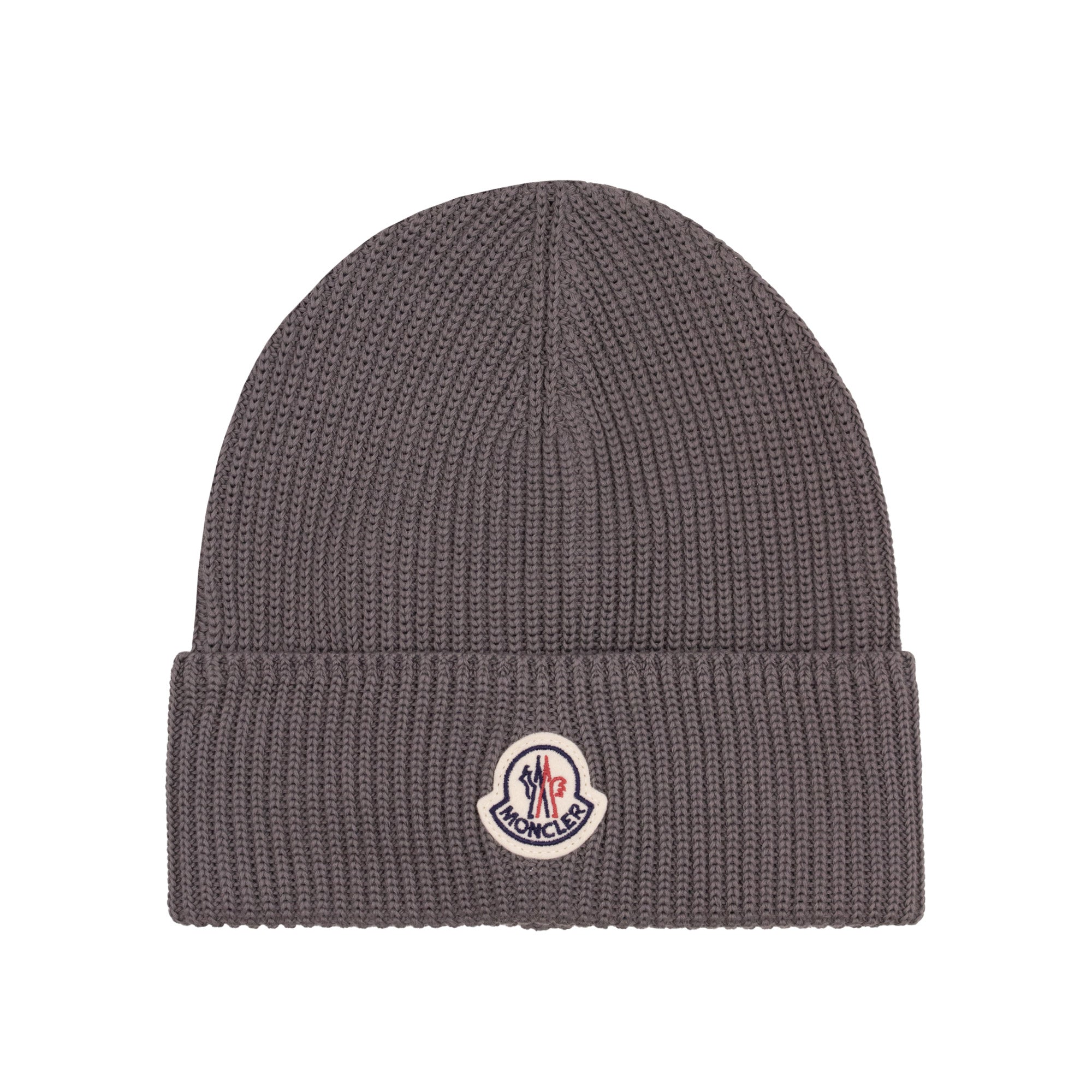 Moncler Logo Cotton Beanie Grey 93D