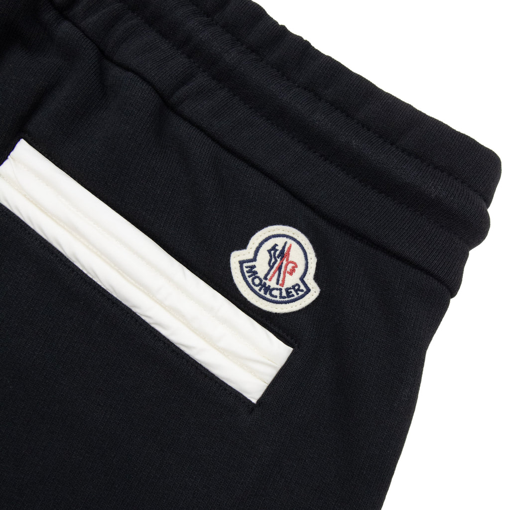 Moncler Patch Logo Sweat Bottoms Black 999