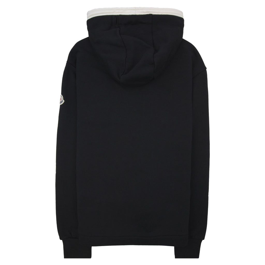 Moncler Embroidered Zip Up Hooded Jacket BLACK 999