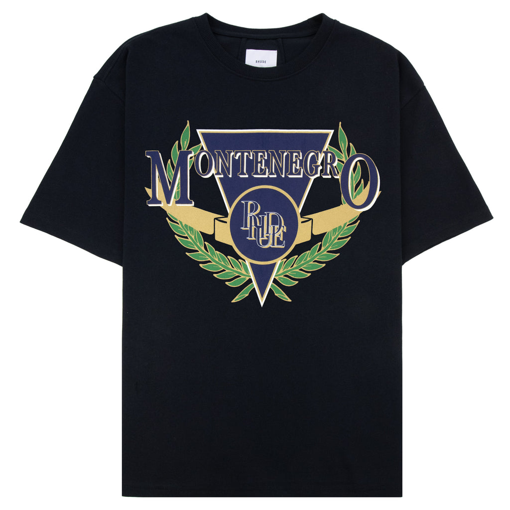 Rhude Montenegro Regatta Tee Vintage Black