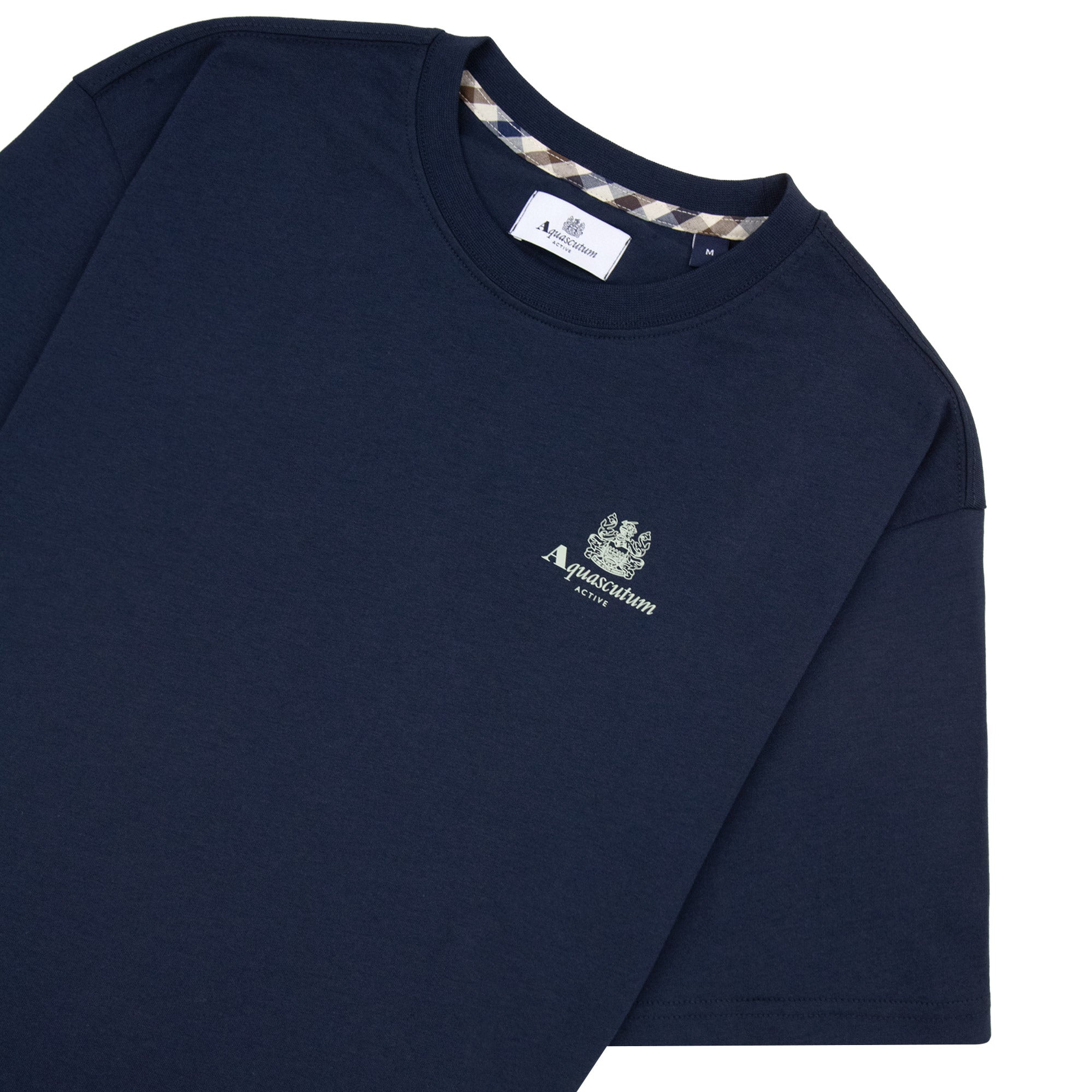 Aquascutum Active Small Logo T Shirt Navy/Salvia