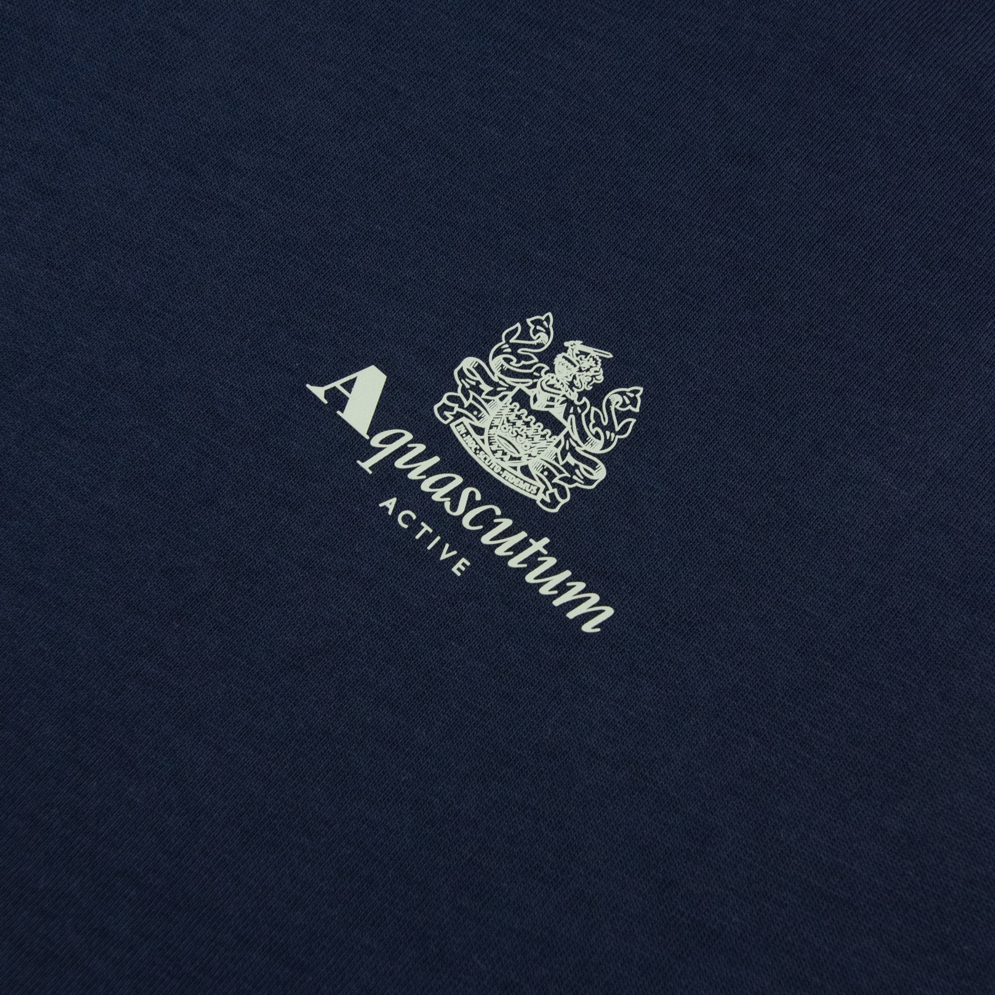 Aquascutum Active Small Logo T Shirt Navy/Salvia
