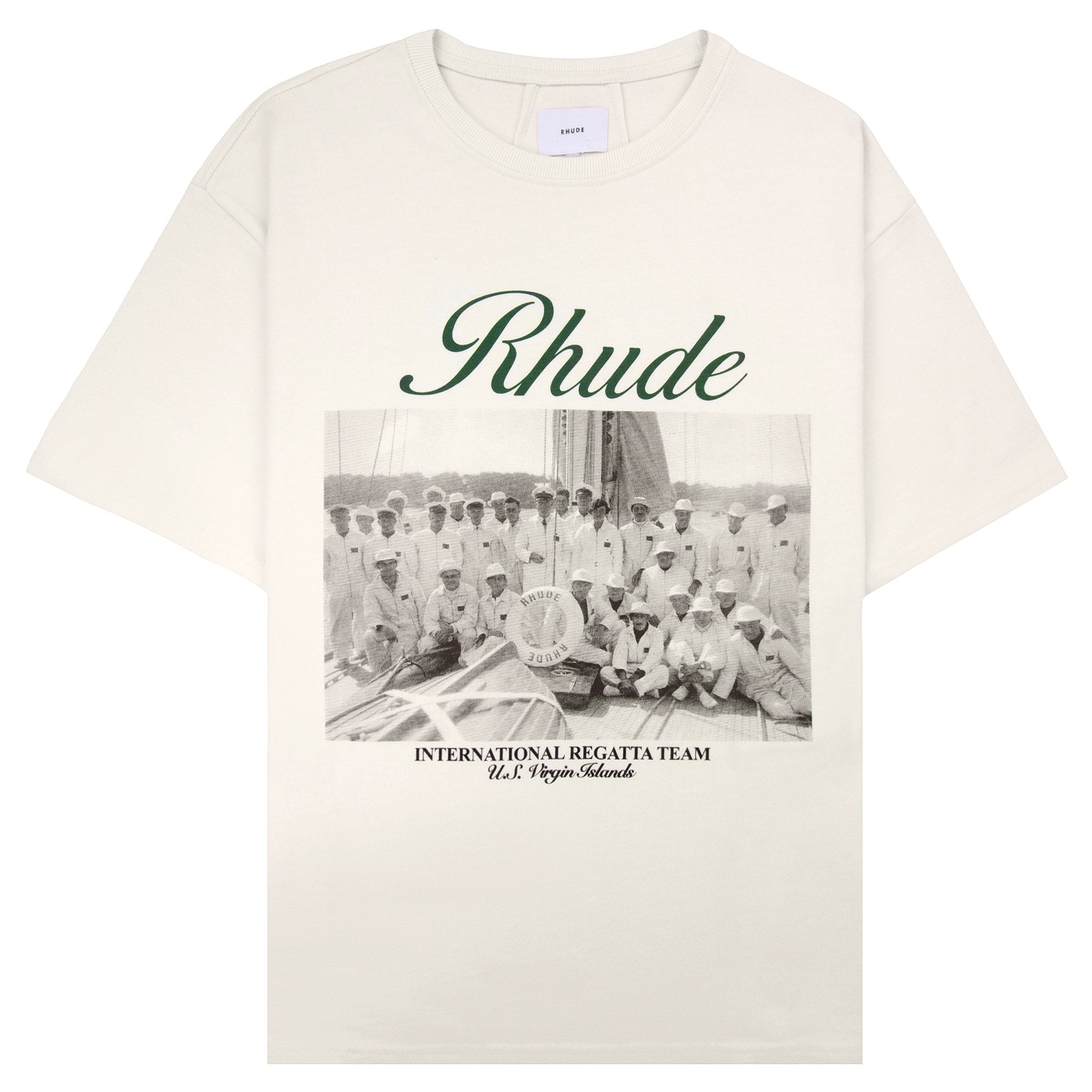 Rhude Virgin Island Script Printed Tee Vintage White