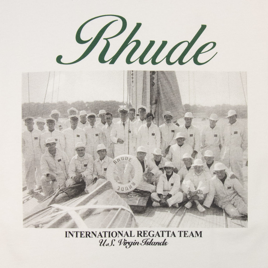 Rhude Virgin Island Script Printed Tee Vintage White