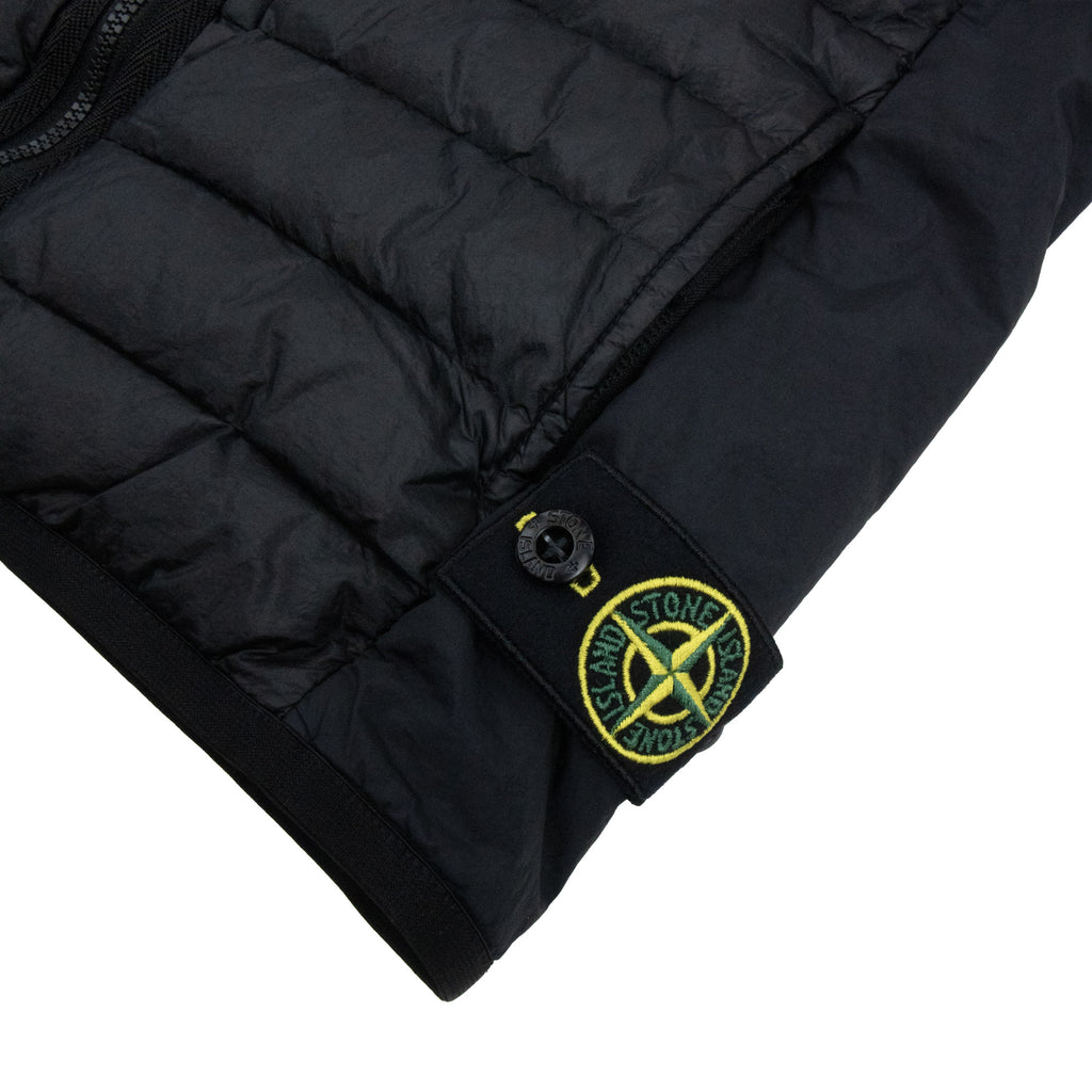Stone Island Junior G100002 Loom Woven Down Gilet BLACK V0029